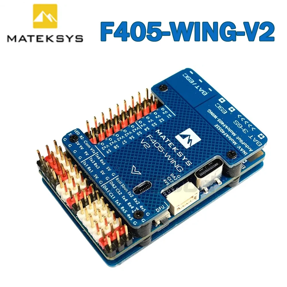 

Mateksys MATEK FLIGHT CONTROLLER F405-WING-V2 F405 WING V2 ICM42688P 3~6s Lipo with OSD for FPV Drone