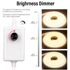 COB LED Strip 220V Switch/Dimmable Power EU Plug 360LEDs/m 3000k 6000k RA90 Outdoor Garden FOB LED Tape Bedroom Kitchen Lighting 5