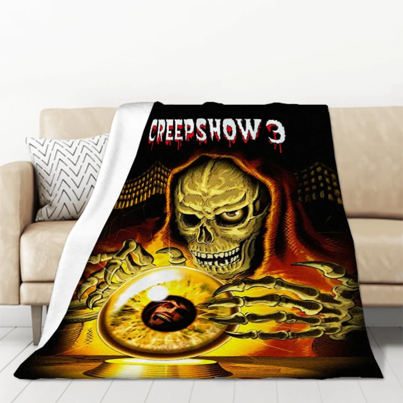 

Creepshow Horror Movie Blanket Fleece Blankets and Bedspreads Plush Bedspread on the Bed Microfiber Bedding Furry Throw Knee