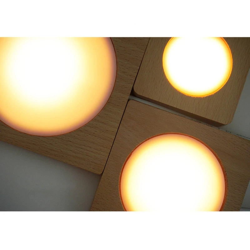 LED 조명 디스플레이 자료 나무 조명이 USB LED 라이트 베이스 스탠드 데스크탑 디스플레이 자료 DIY 장식 장식품