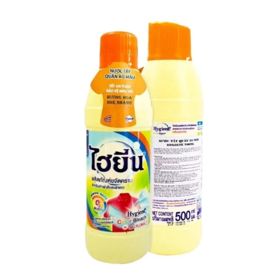 Nước tẩy quần &aacute;o m&agrave;u, tẩy trắng quần &aacute;o Hygiene Th&aacute;i Lan 500ml sạch c&aacute;c vết bẩn