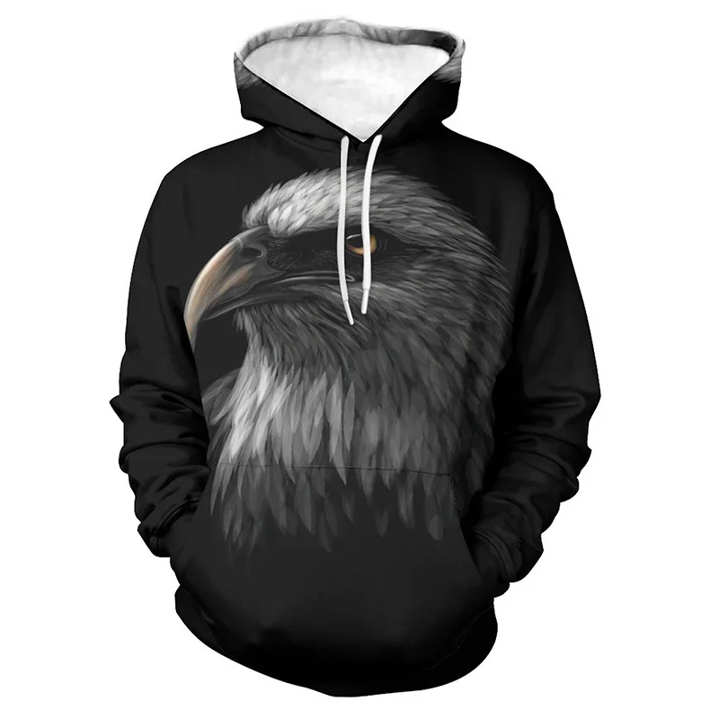 thumbnail image 1 of Sudadera con capucha con estampado 3D de águila y halcón para hombre, sudadera informal de talla grande, sudadera de manga larga, ropa de calle para hombre, 1 of 5
