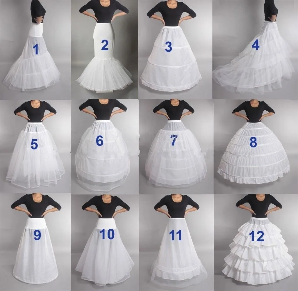 Petticoat For Woman Dresses 12 Styles Underskirt 3-lap 6-steel Hard Net Tutu Skirt With Ruffled Elastic Waistband