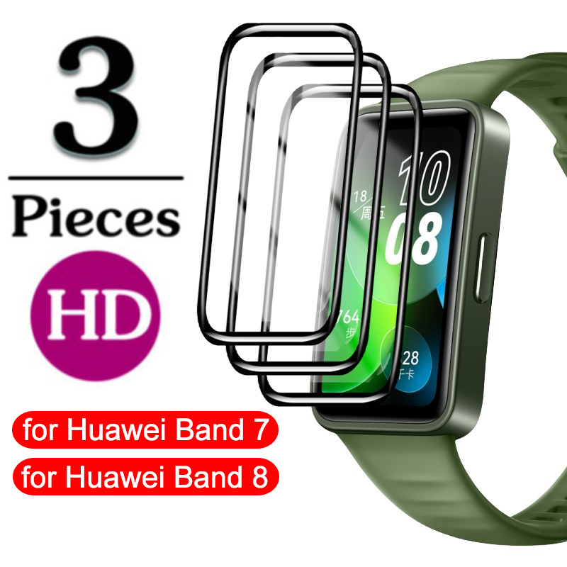 1/2/3Pcs 3D Curved Screen Protector For Huawei Band 8 7 HD Protective Film Soft Fiber Cover Not Glass For Huawei Band7 Band8