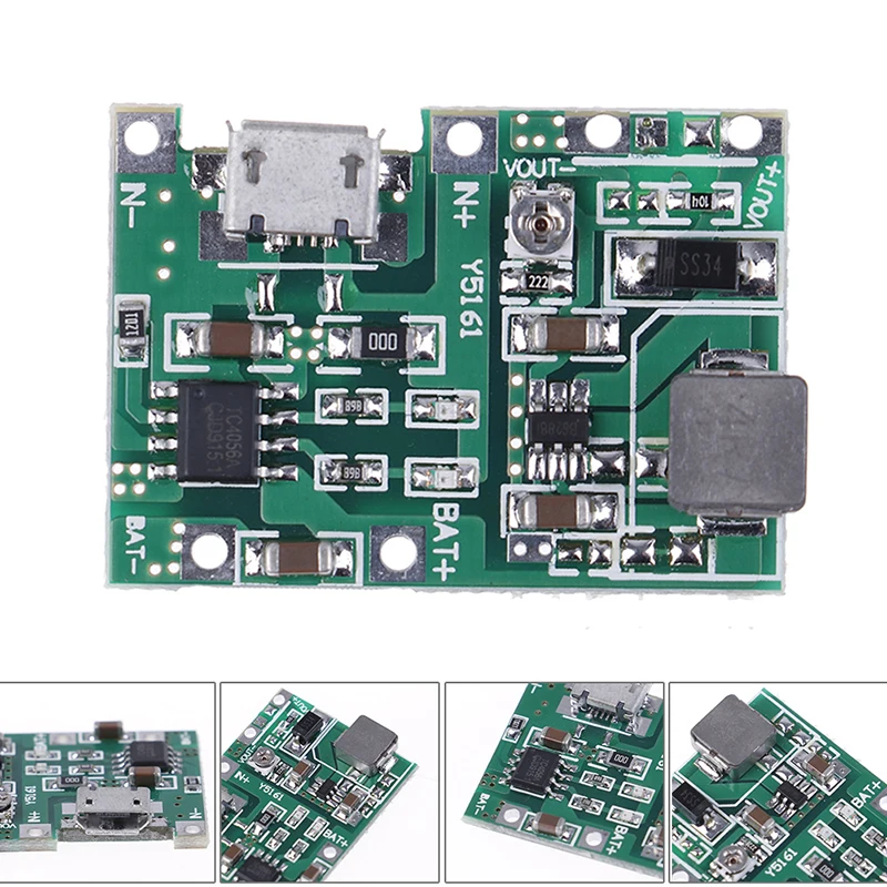 1pc USB Lithium Lipo Multimeter Modification 18650 Battery 3.7V To 5V 9V Charge Step Up Discharge Integrated Module battery charge module