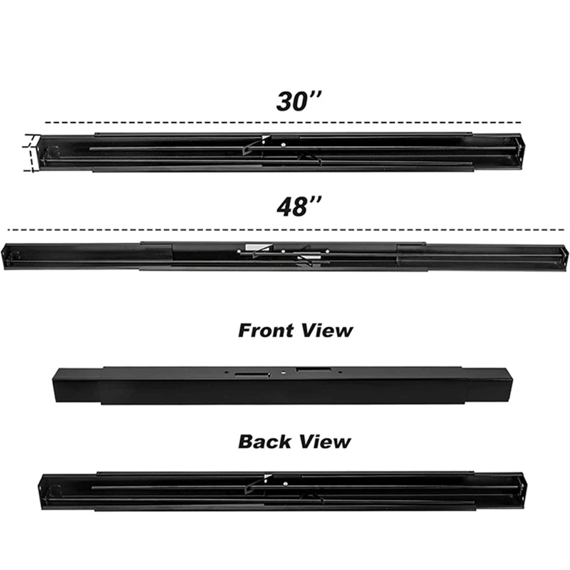 Adjustable Fireplace Rod Kit Rod And Valance Kit Black Metal For Fireplace Spark Screen