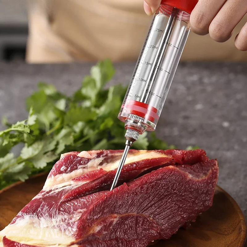 Meat Injector Syringe 3 Marinade Injector Needles for BBQ Grill Turkey maker Kit Marinade Flavor