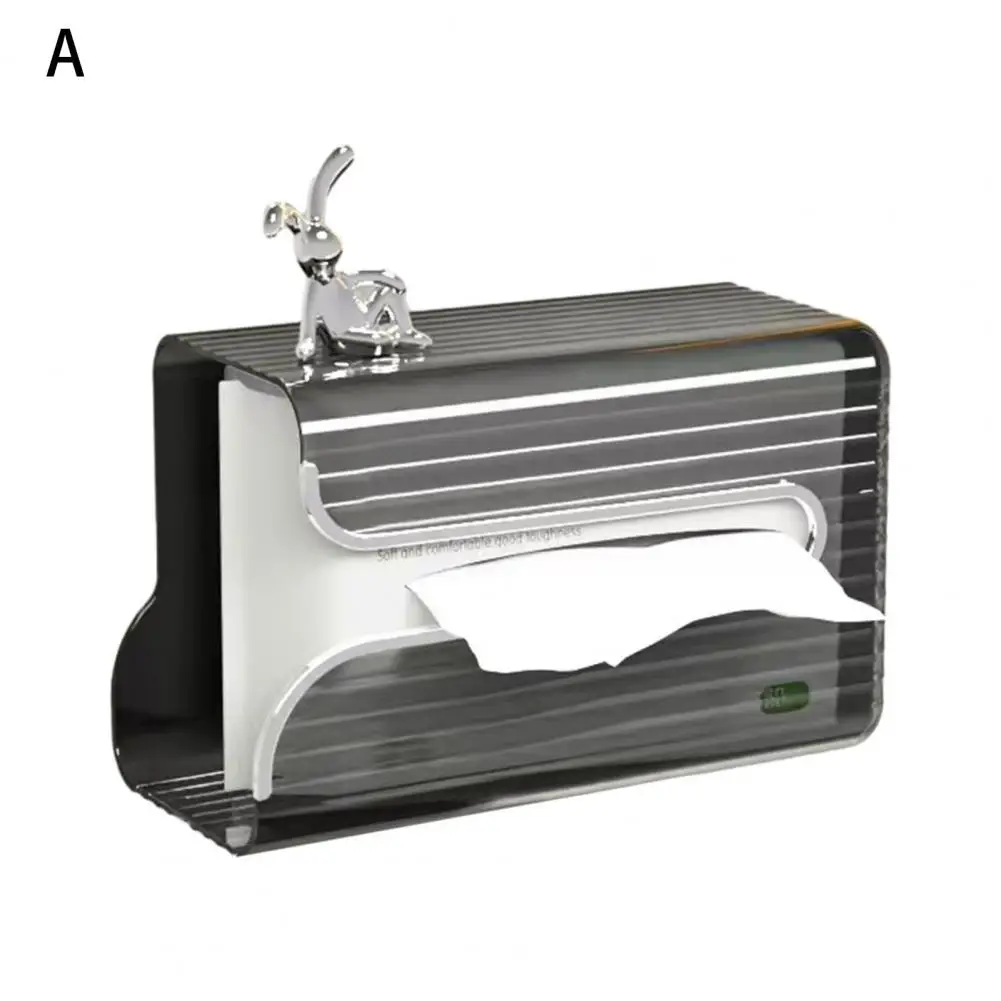 

Supplies Wall Mounted Tissue Holder Multifunctional Wall-mounted Transparent Tissue Box Capacity Toilet Paper for Bathroom
