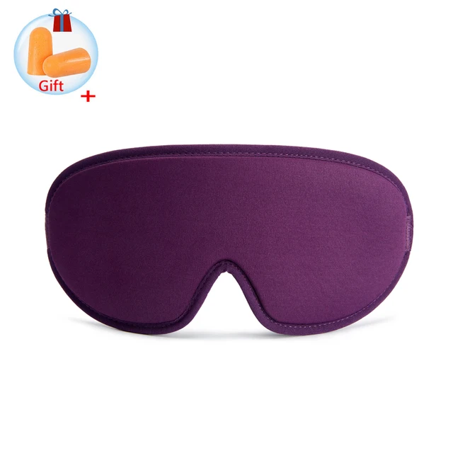 3D Sleeping Mask 100% Blackout Blindfold Sleep Mask for Eyes Smooth Sleep Eye Mask Sleeping Aid Eye Mask for Travel Slaapmasker Type-B-Purple