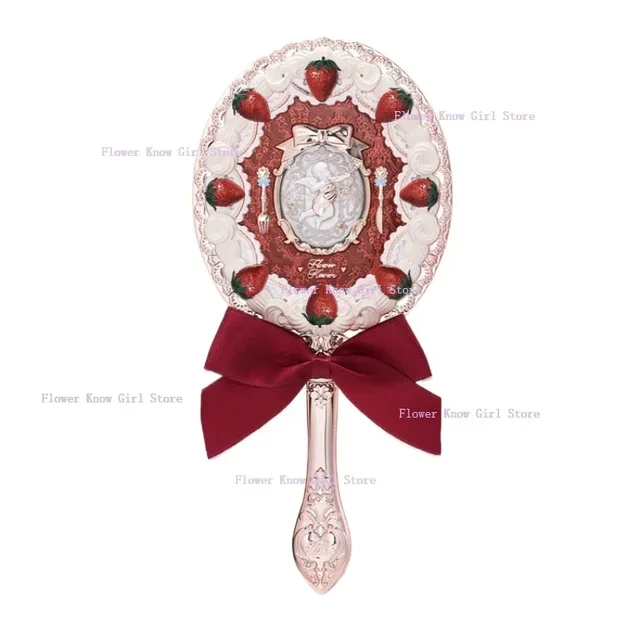 Flower Knows – miroir à main cupidon aux fraises, miroirs de maquillage, miroir Vintage 3