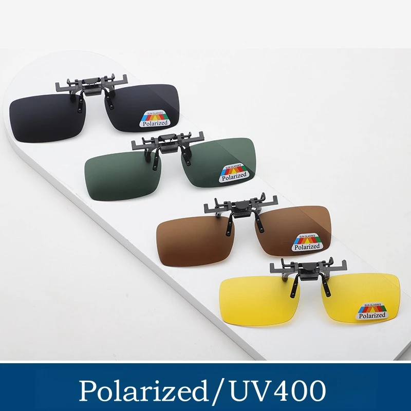 YIMARUILI Trendy Reversible Prescription Glasses Polarized Clip Driving Travel UV400 Portable Sunglasses Night Vision Sunglasses