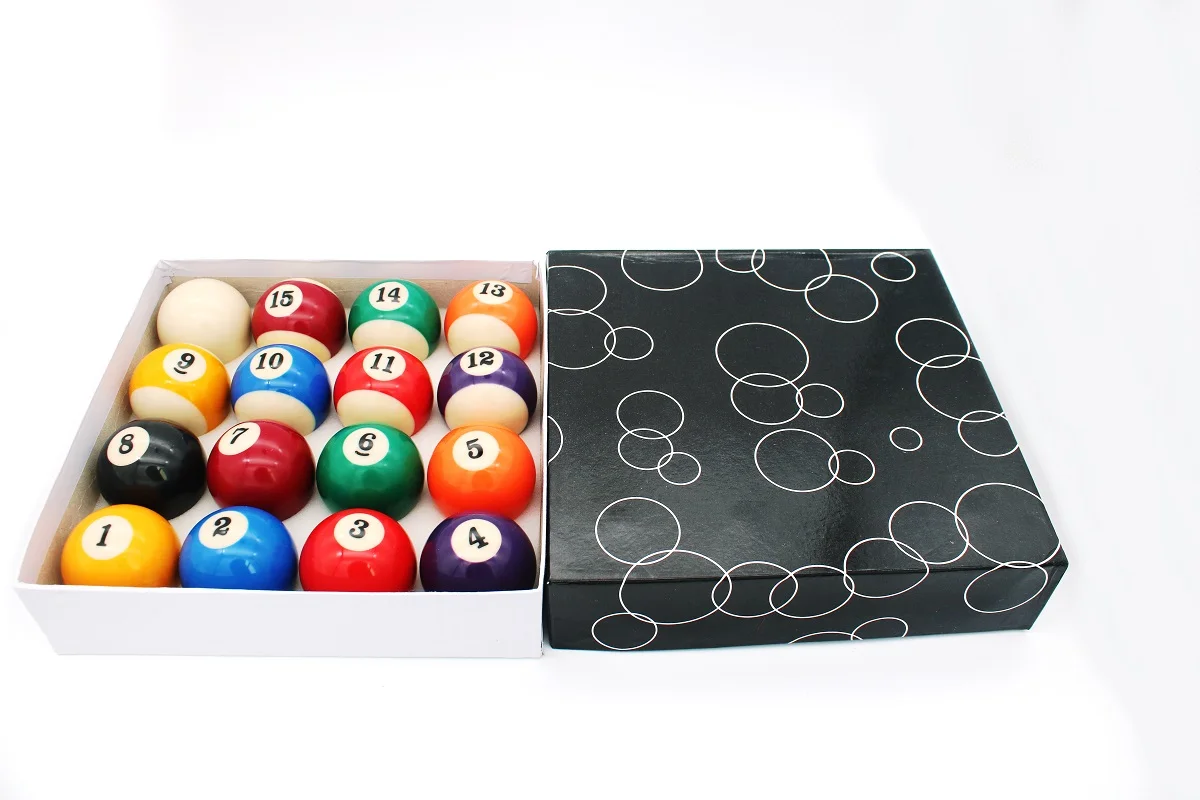Standard Size 2.25inch Resin Billiard Pool Ball Set 57.2mm 16x