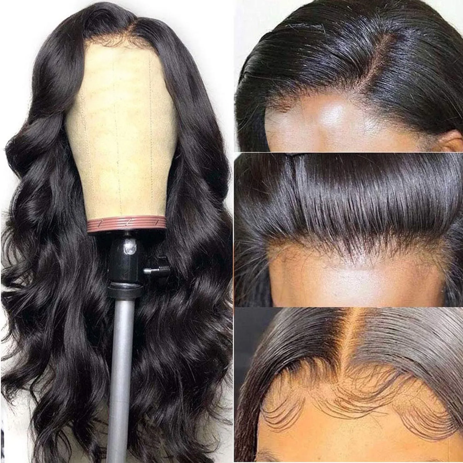 V Part Wig Body Wave Upgrade U Part Synthetic Wigs For Black Women Full Head Clip In Hair Black No Leave Out Thin Wig