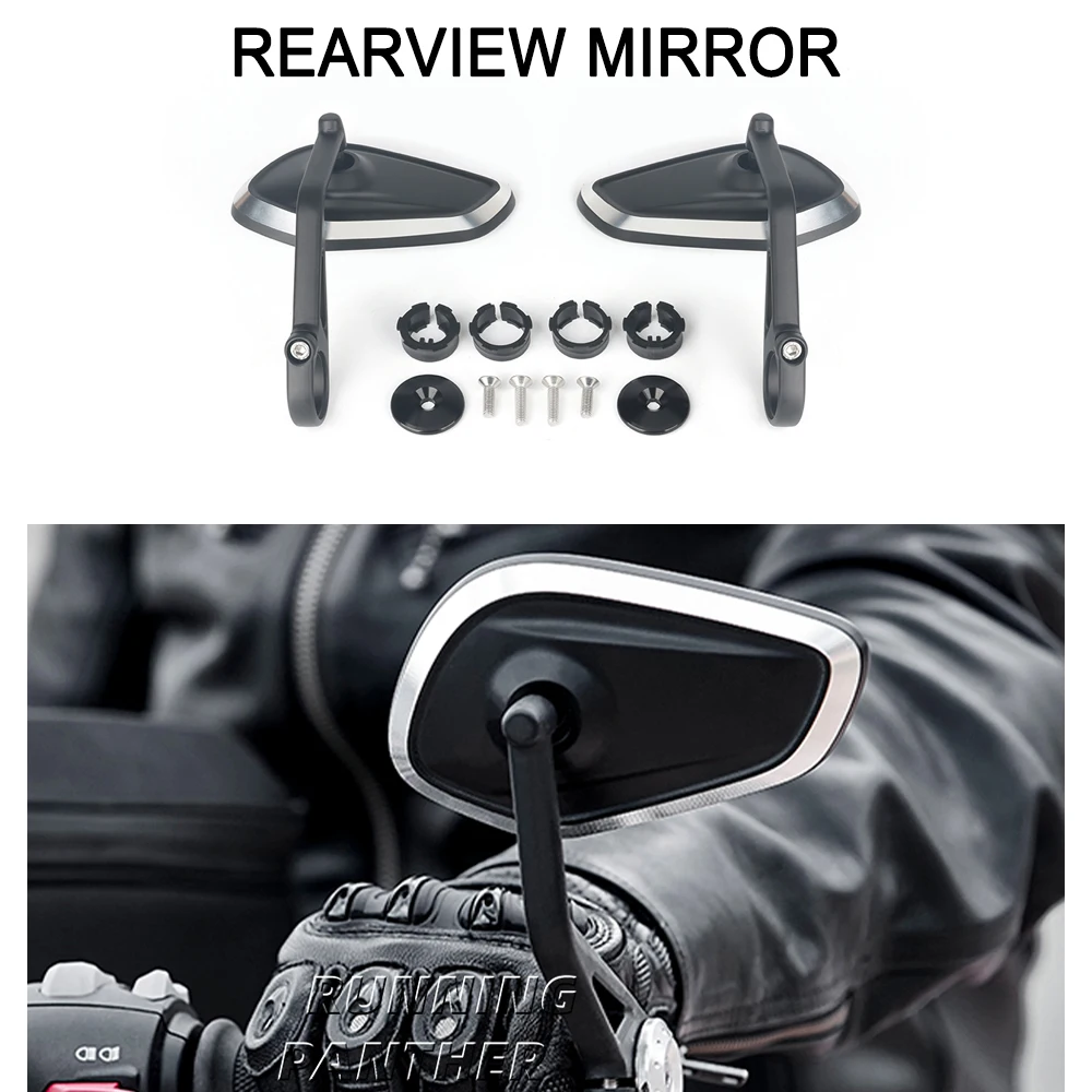 

Motorcycle CNC Handlebar Handle Bar Rearview Side Mirrors Bar End Mirror Kit For Rocket 3 Street Triple S 765 RS R 765RS 765R