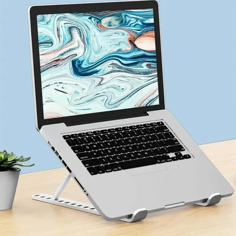 금속 노트북 스탠드 리프팅 조절식 노트북 지지대 접이식 태블릿 컴퓨터 홀더 Macbook Redmibook용 미끄럼 방지 브래킷