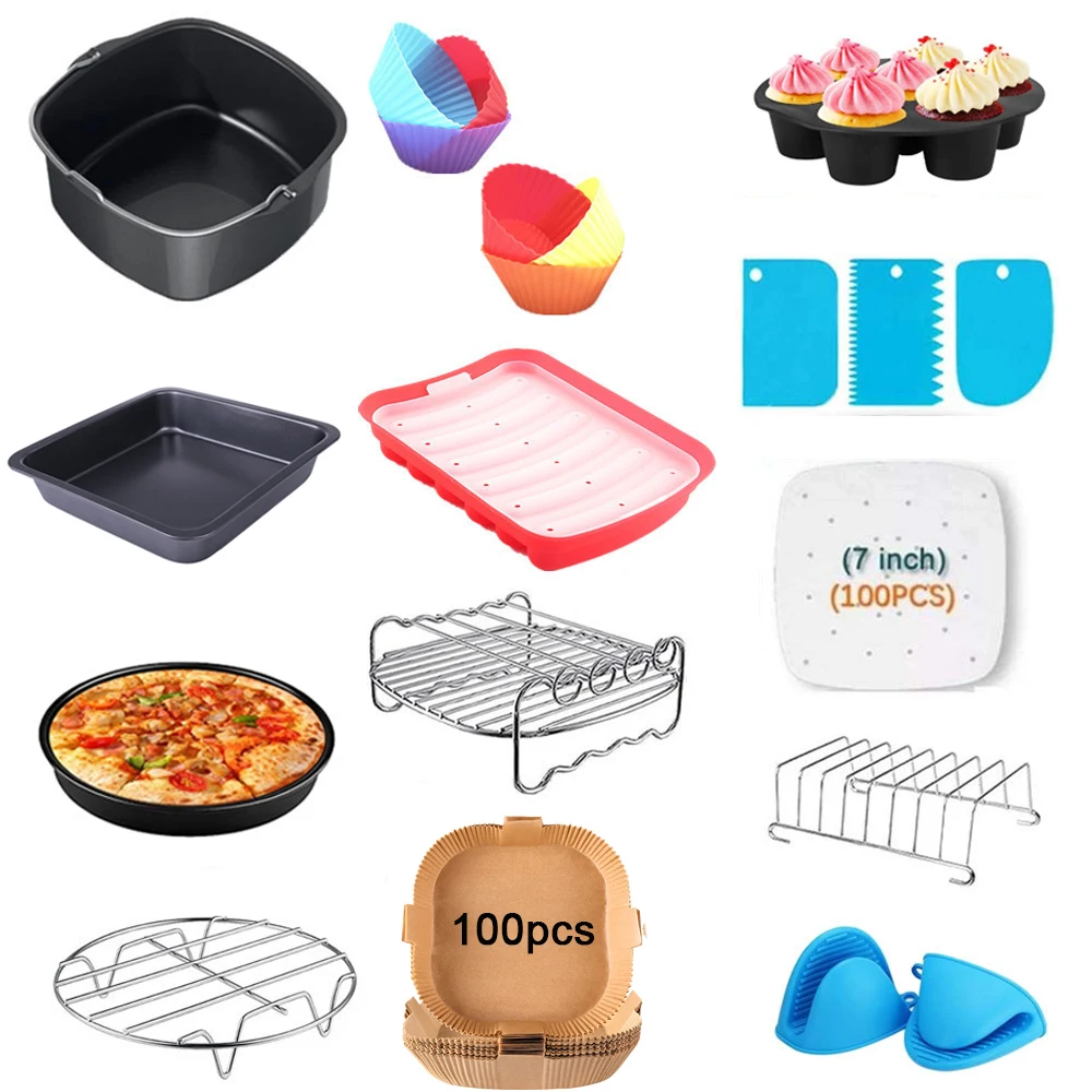 Accessoires pour friteuse à air Ninja, moules à gâteaux antiadhésifs, jx/  grillage/modules wer T1, moule à pizza standard - AliExpress