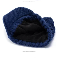 Big Head Men Winter Outdoors Oversize Knitted Hat Women Warm Fleece lining Woolly Hats Lady Newsboy Cap Dad Large Baseball Cap 6