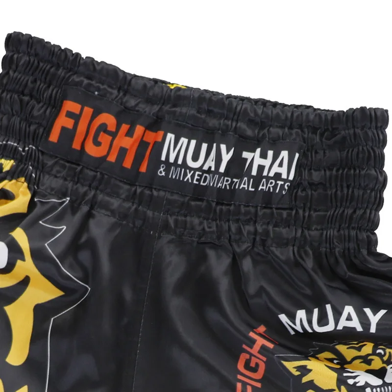 MMA Fight Sports Fitness Muay Thai Shorts Comprehensive Fighting Training Sanda Martial Arts Boxing Kicking Tiger Head