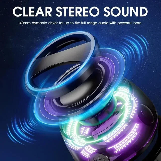Bluetooth Speaker Portable G200 RGB Lighting Magnetic Speaker BT5.3 Mini Sound Box 7 Hours Playback Phone Holder 4