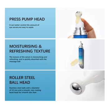 360° Massage Anti-Wrinkle Eye Cream Get Rid Of Dark Circles Lighten Fine Lines Eye Bags Puffiness Anti-Aging Serum Firming Eye - Thumbnail 3