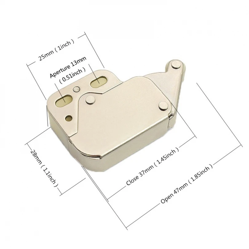 Cabinet Door Lock Cabinet Locks Automatic Spring Rebound Bump Bead Push Type Mini Latches Cabinet Wardrobe Furniture Safety