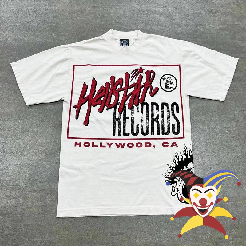 

White Hellstar RECORDS T Shirt Men Women High Quality Casual Top Tee T-shirt