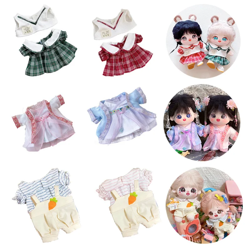 

Kawaii 20cm Idol Doll Outfit Accessories College skirt Wedding Dress Hoodie Overall for Super Star Dolls Toys Gift