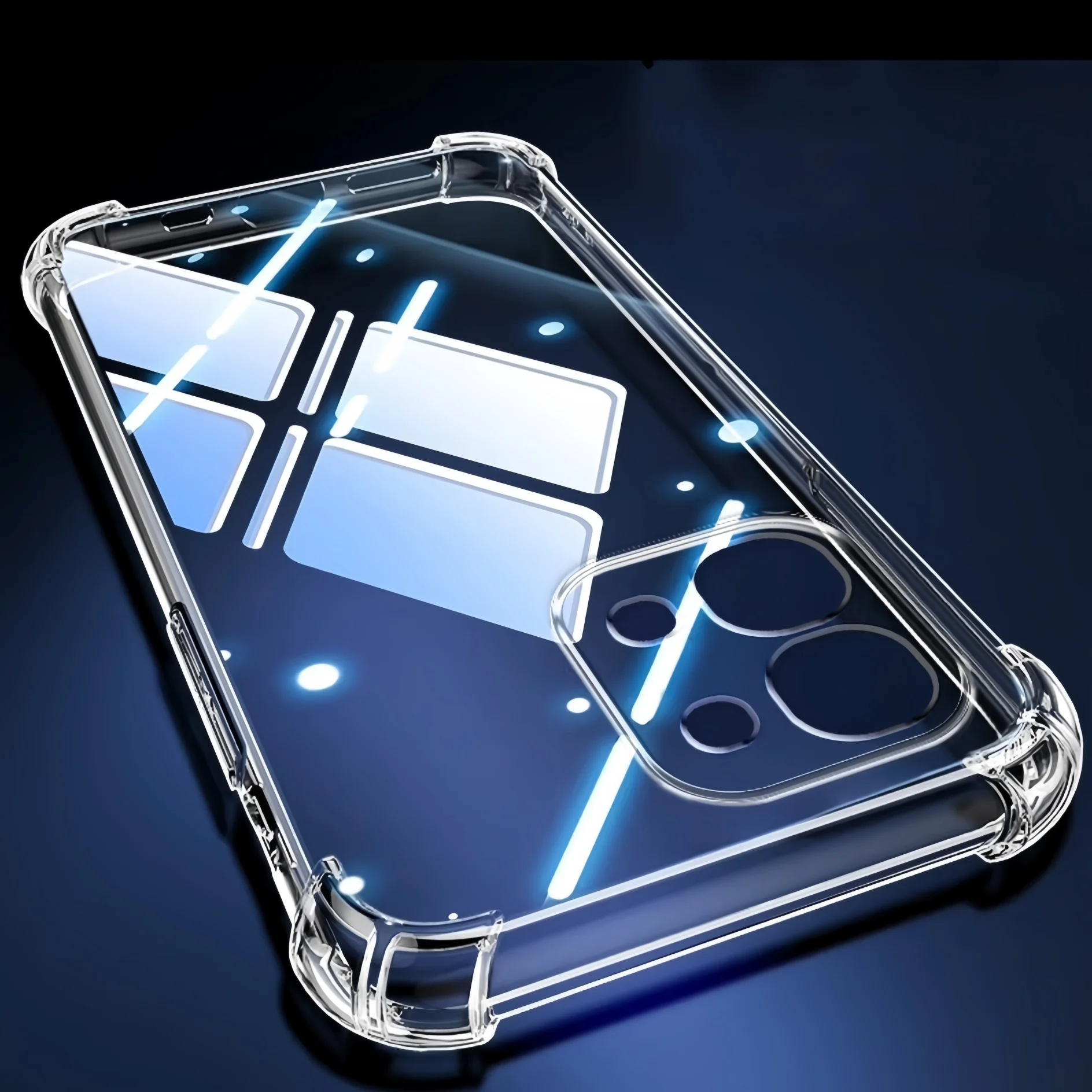 Premium Clear TPU Shockproof Phone Case - Transparent and Anti-Yellowing