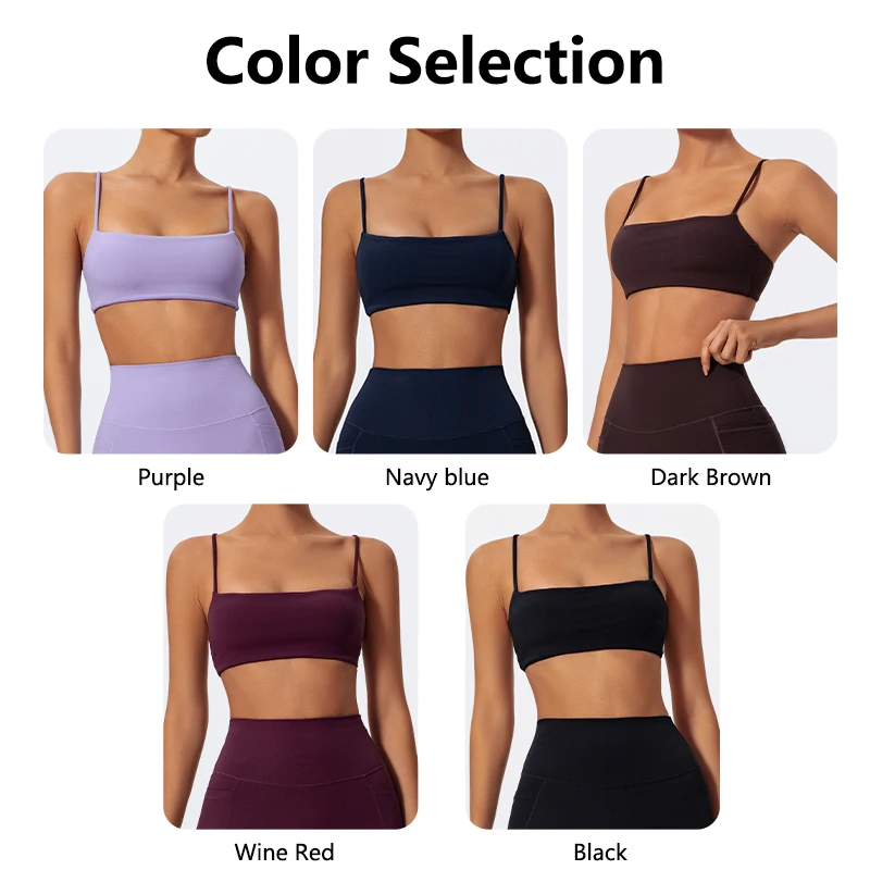 Hearuisavy Casual High Stretch Sports Bra Fitness Strappy Underwear Women Running Breathable Yoga Clothes Quick-Drying Gym Top