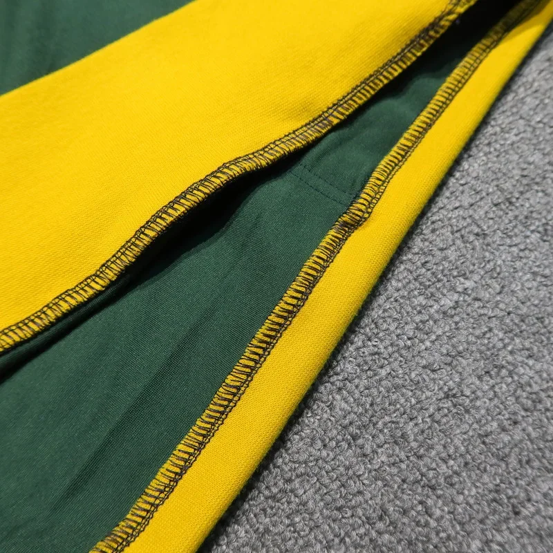 Adidas Hoodies Women Versatile Color Splicing Style Outdoor Sports Oversize Round Neck Sweatshirts Green/Yellow/Blue
