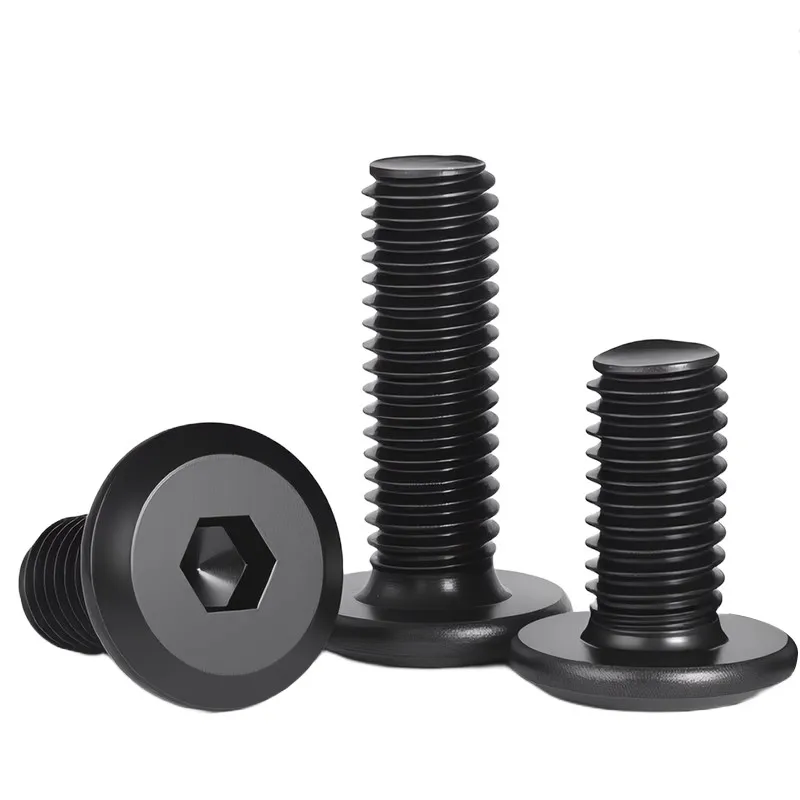 SS A2 Black M4M5M6 Allen Head Screws 304 Stainless Steel Hex Socket Flat Head Bolts for Furniture Woodworking DIY Windows Doors