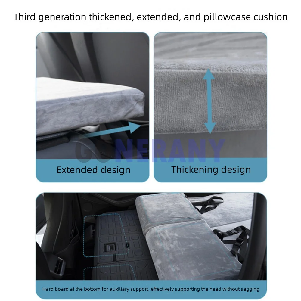 Camping Mattress for Tesla Model Y/X CertiPUR Memory Foam Mattress Storage Bag & Sheet Provided Portable In Car Sleeping