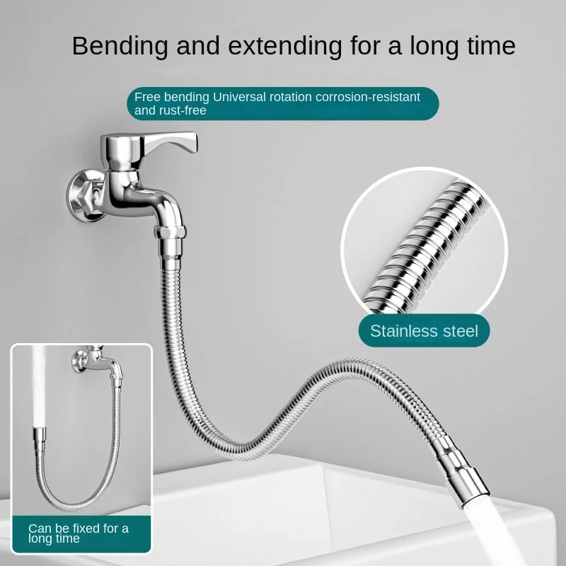 Stainless Steel 360° Universal Faucet Extender AntiSplash Head Nozzle