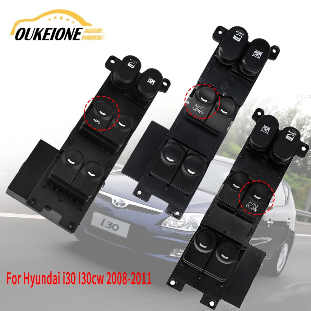 Interrupteur Lève-vitre Passager Hyundai I30 2008-2011 - Bouton Fenêtre 8 Broches, Référence 93575-2L011