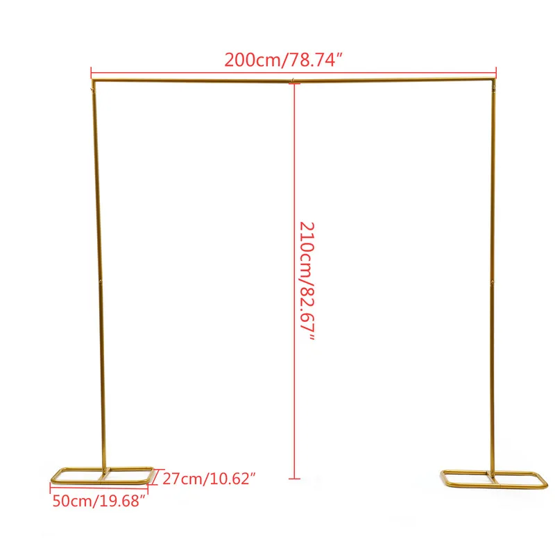 Gold Wedding Decoration Arch Door Square Metal Flower Rack with Bases Background Decorative Frame Party Wedding Supplies,wedding arch stand,party arch set,wedding arch set