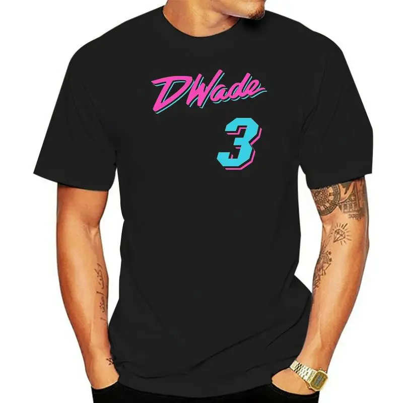 WHITE Dwyane Wade Miami Miami Vice City T-Shirt - AliExpress