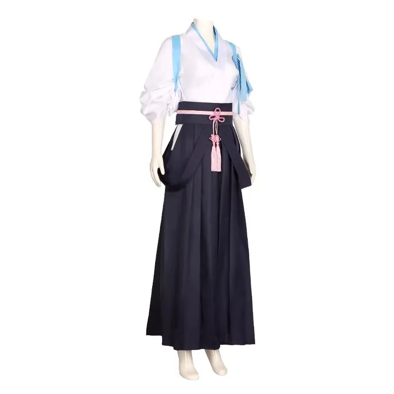 Genshin Impact Ayaka Kamisato Blue White Kimono Dress Cosplay Costume