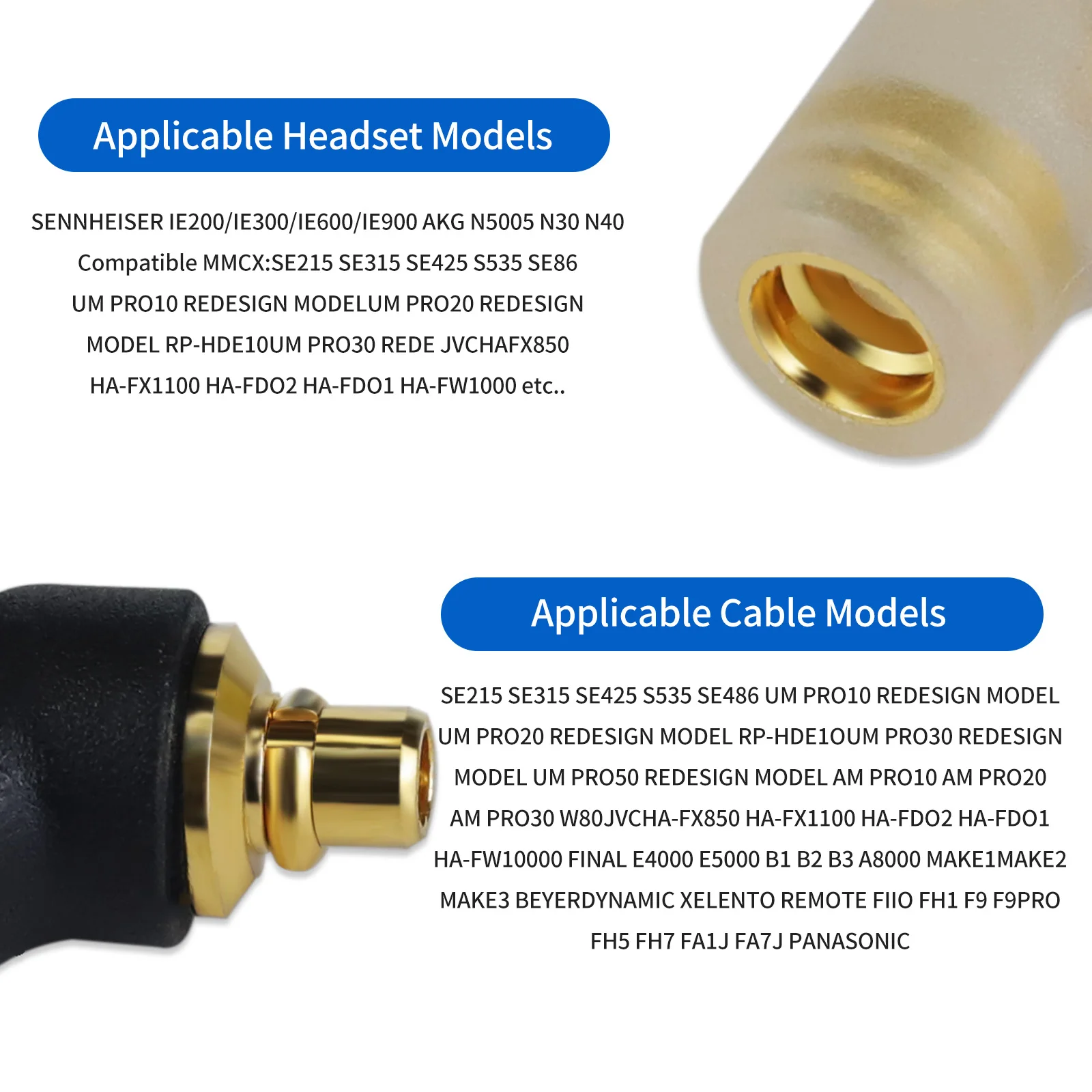 OKCSC Earphones Adapter MMCX Female to SENNHEISER IE300 Male