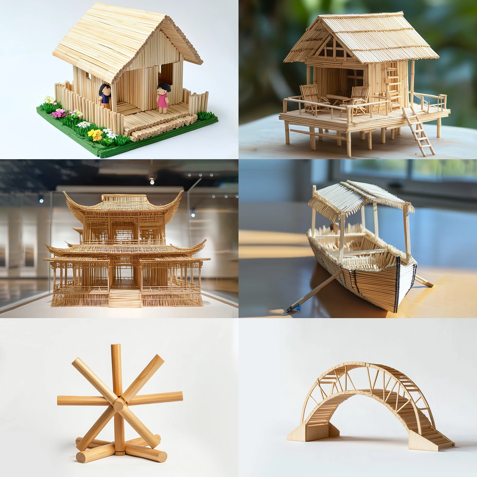 Bamboo stick 20pcs/50pcs Small Solid Bamboo Stick Diameter 3mm/4mm/5mm/6mm/8mm/10mm/Length 30cm DIY Handmade Building Model Materials Wood