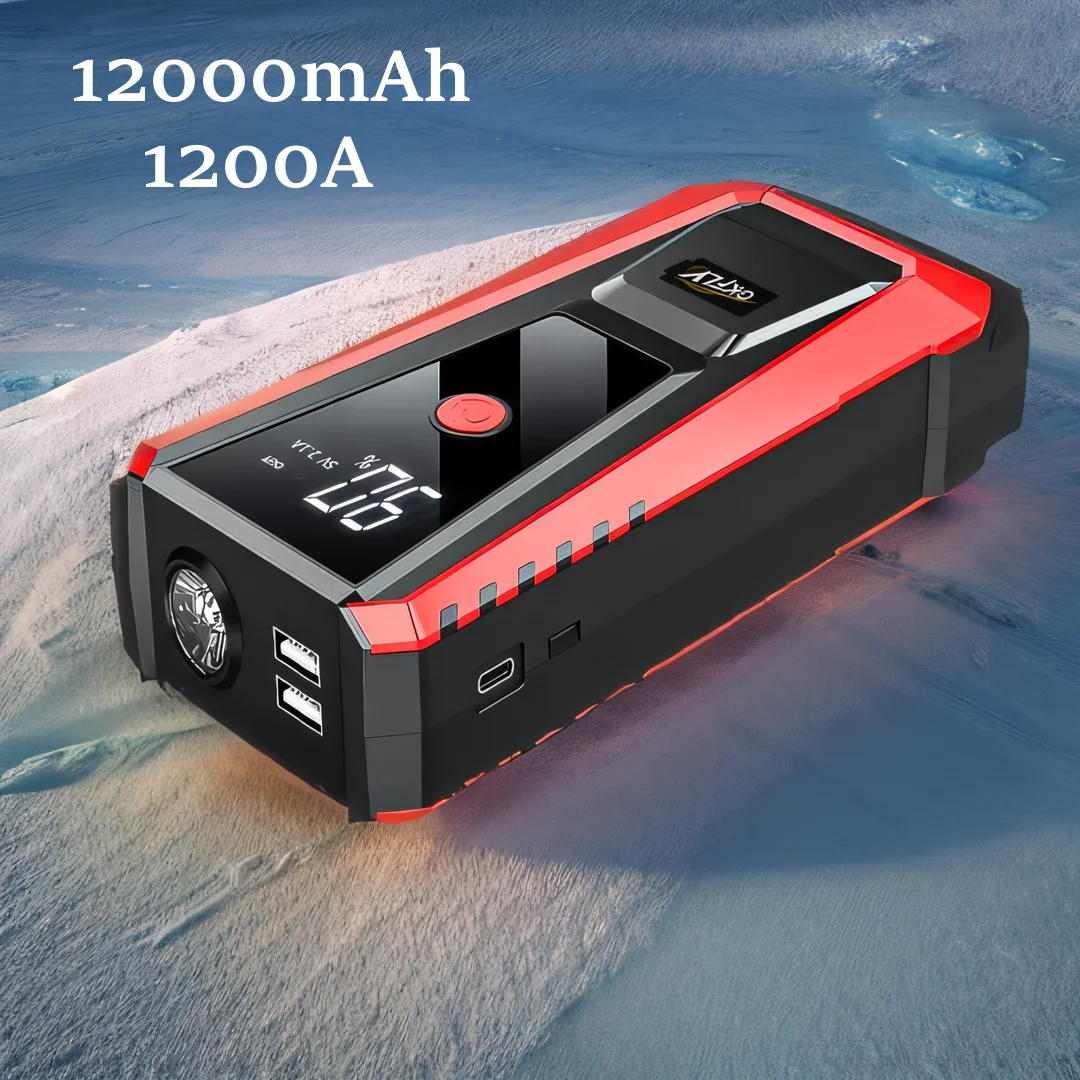 GKFLY emergency starting device petrol diesel 12V car jump starter portable 1200A car charger for battery booster buster LED car jump starter jump starter car battery charger portable battery charger
