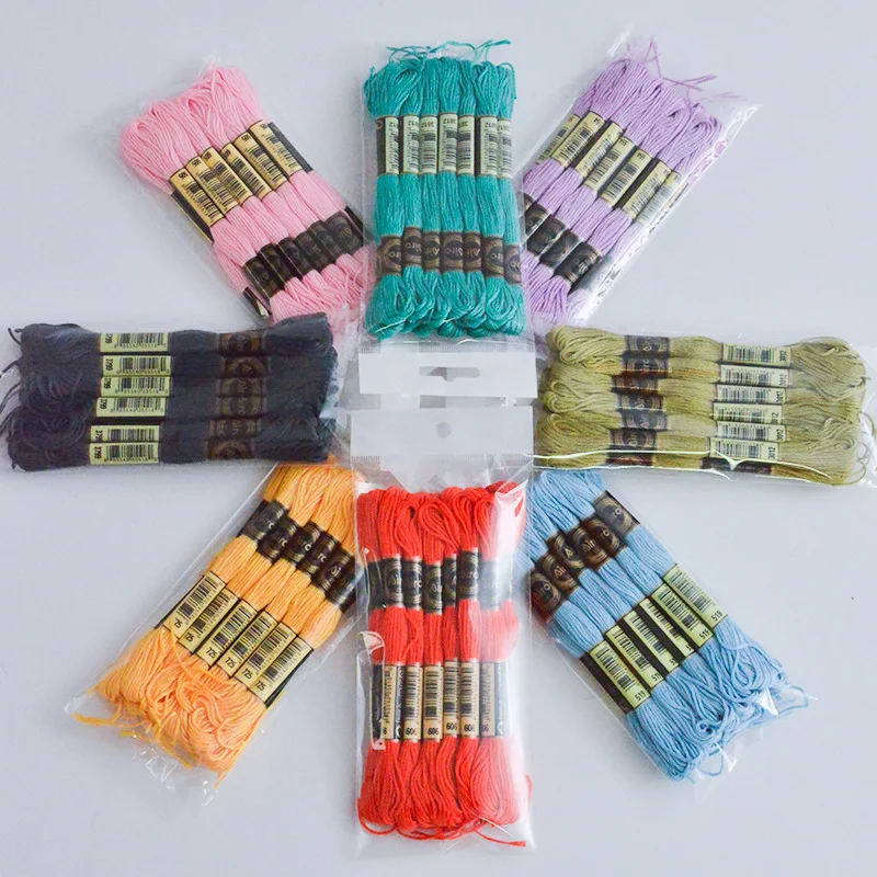 12 pieces of 8 meters polyester embroidery thread cross stitch diy handmade accessories DMC color embroidery thread