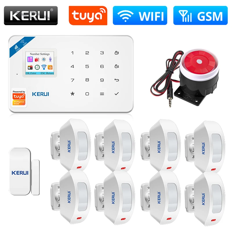 Kerui W181 Tuya App Control Smart Wireless Wifi Gsm Alarm System Home