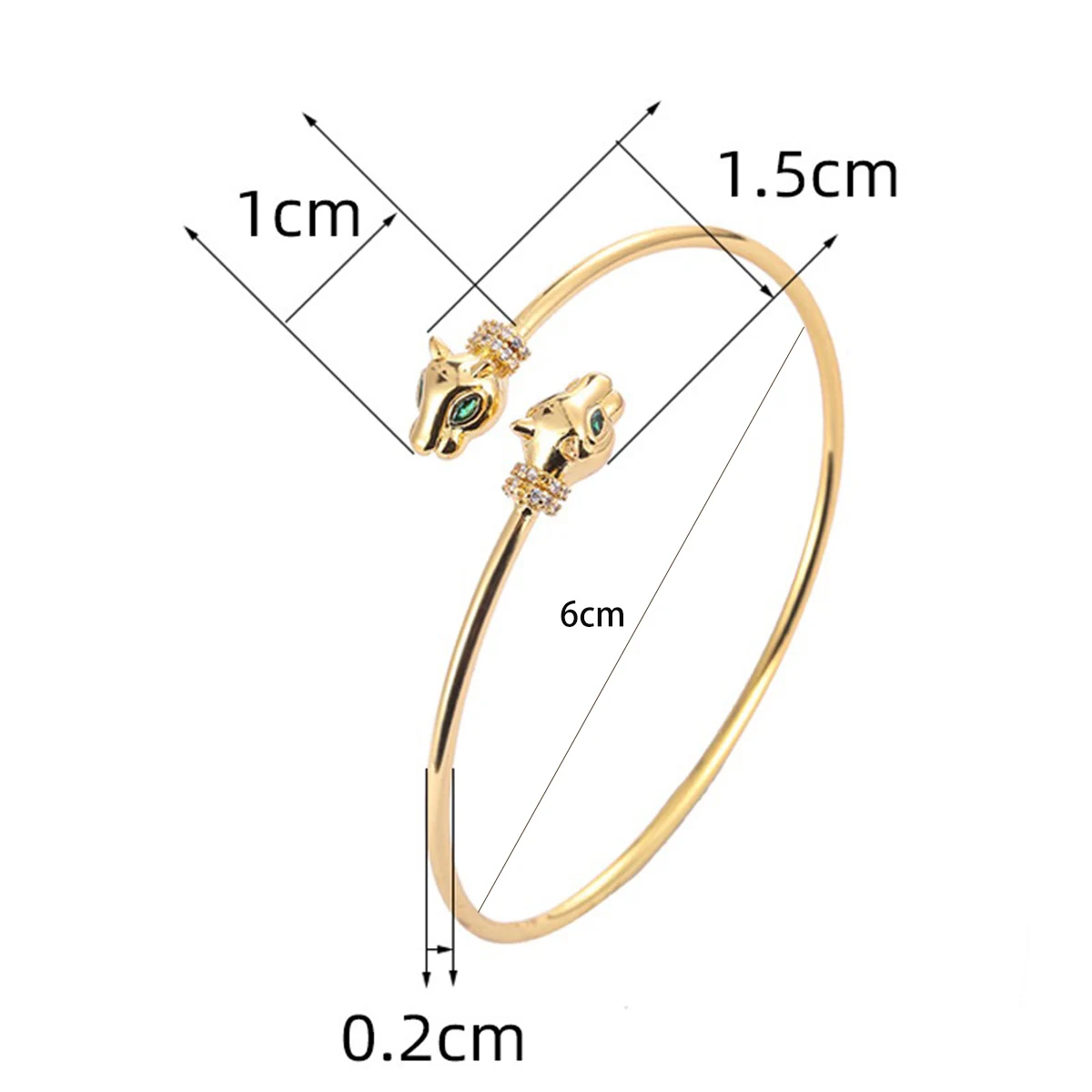 Zirconia Bracelet Classic Zirconia Leopard Pattern Head Bracelet for Women's High end Jewelry Accessories with bangle bracelet,zircon bracelet,stone bracelet,zirconia bangle