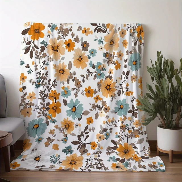 Vintage Floral Print Blanket 3