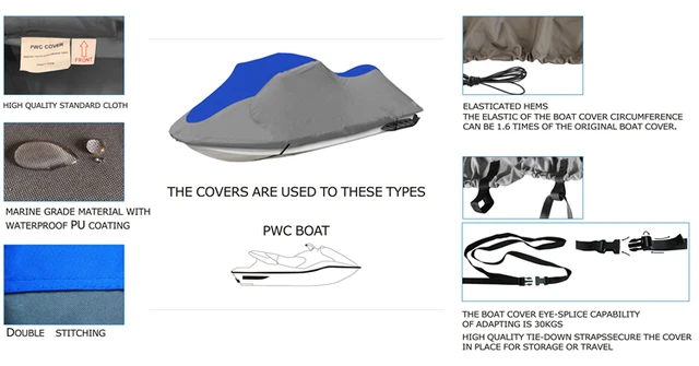 600D Jet Ski Boat Breathable Cover