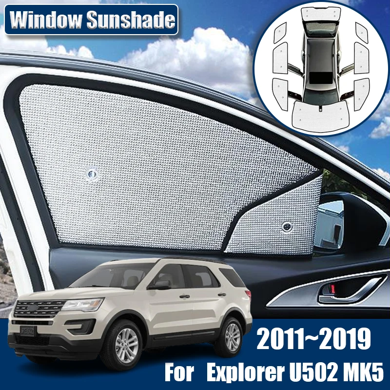 Car Anti-UV Visor For Ford Explorer U502 MK5 2011~ 2013 Accessories Sunshades Windshield Sun Blind Cover Interior Parts