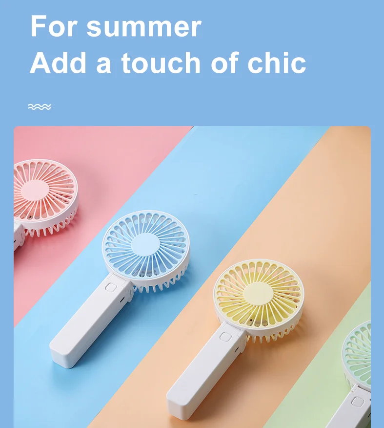 Portable Folding Fan USB Rechargeable Home  Fan Silent Water Cooler Handy Mobile Standing Summer Mini Hand Fans
