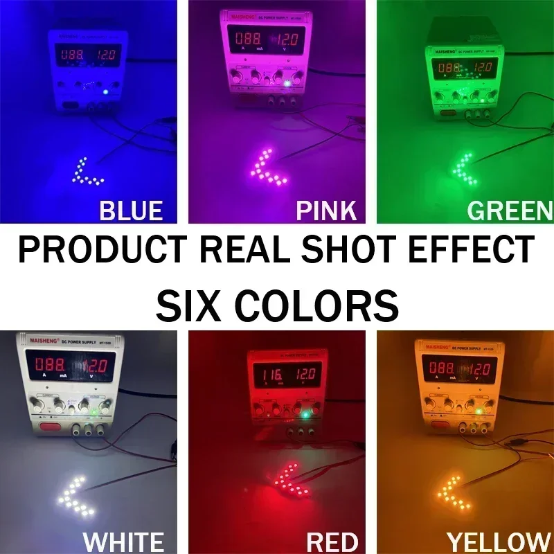 2Pcs Car LED Lights Rear View Mirror Arrow Panel Light 12V 14SMD Car Rear View Mirror Indicator Turn Signal Lamp Car Accessories