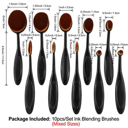 Crafting Ink Blending Brush Set - 10 Pack (10pcs)