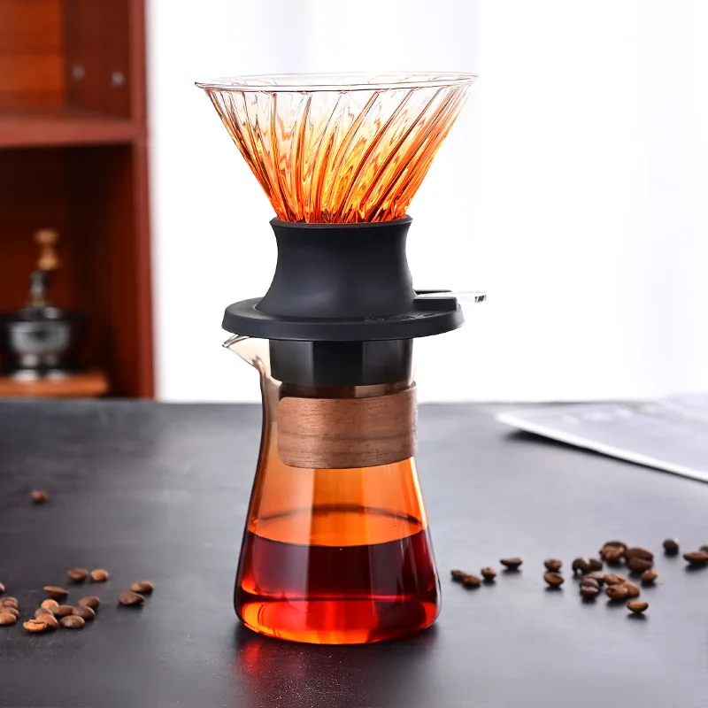 طقم قهوة زجاجي فاخر يدوي